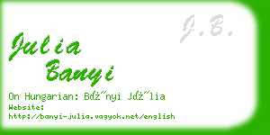 julia banyi business card